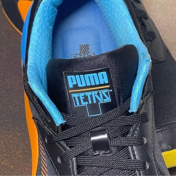 Puma x Tetris RS-X Men's Sneakers 372486-01 Puma Black-Luminous Blue Size 9M - Picture 6 of 16